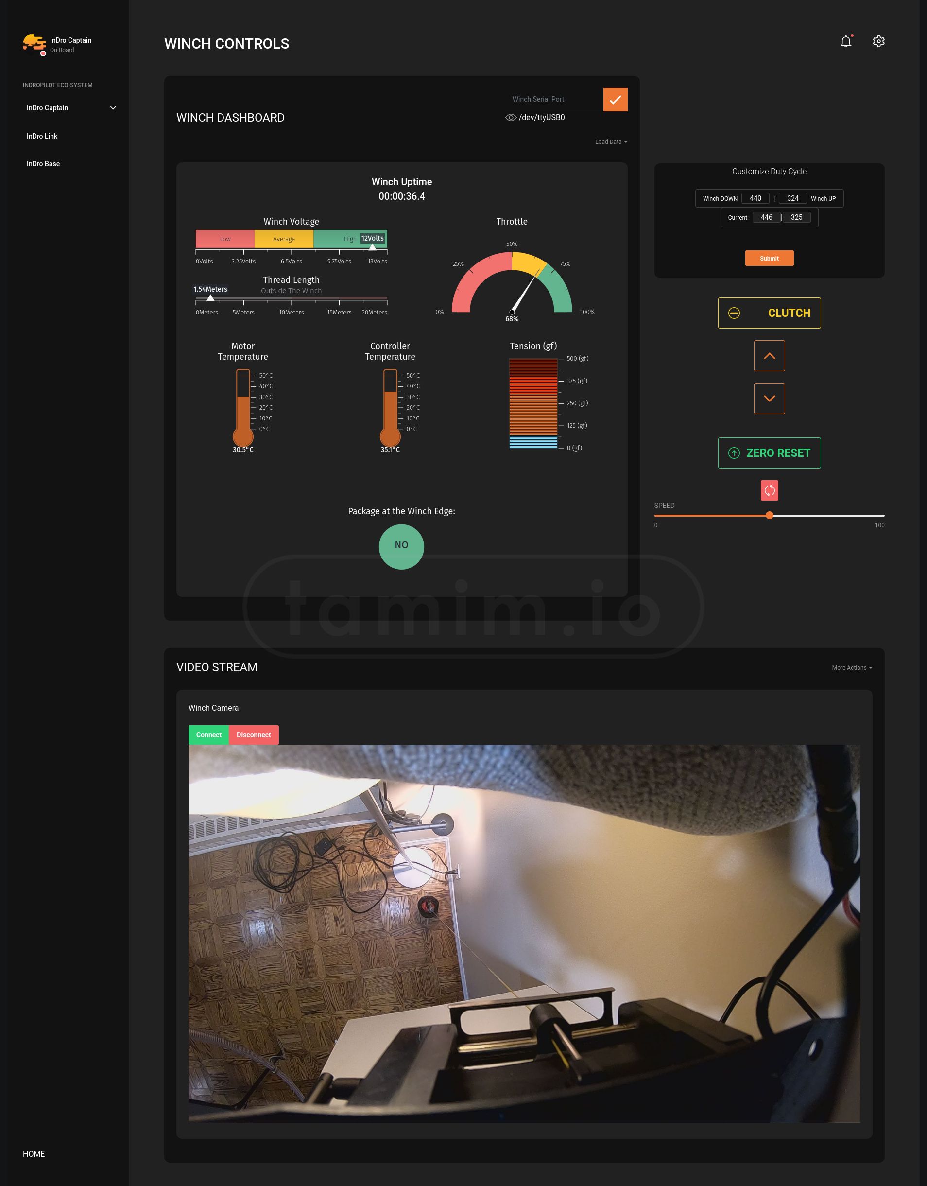 Winch Dashboard